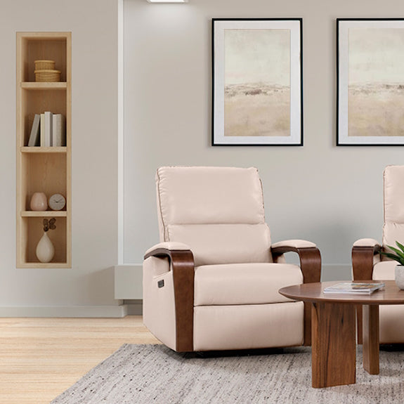 TREVISO TREVISO TAUPE - LEATHER - 1S ELECTRIC RECLINER