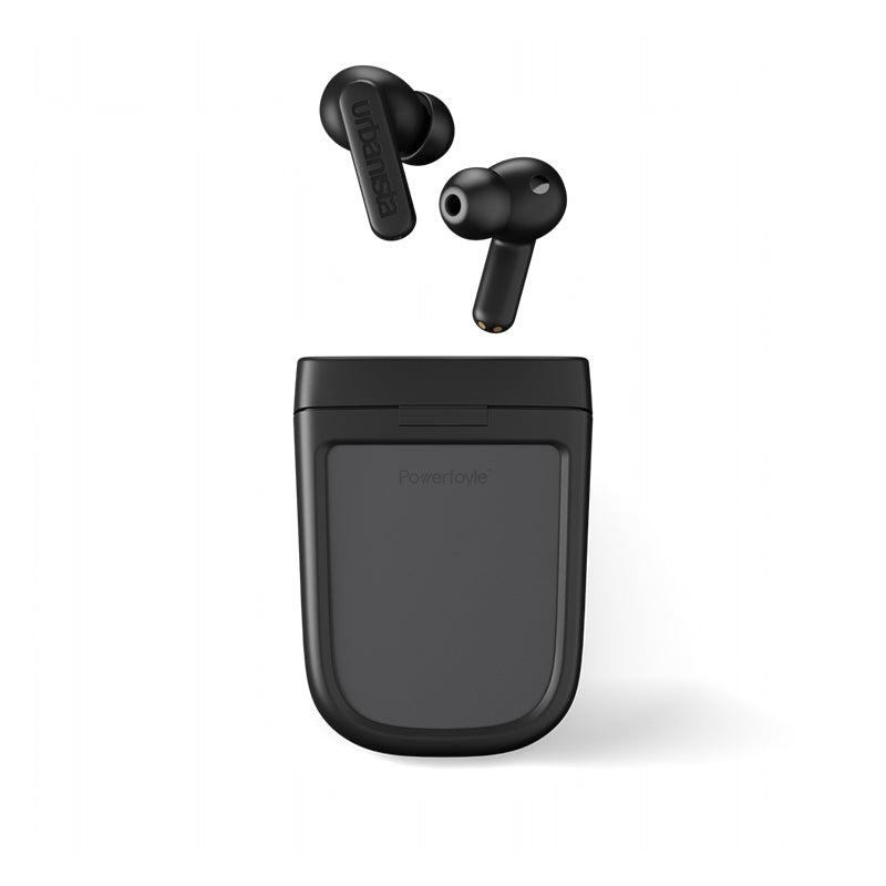 URBANISTA PHOENIX SOLAR POWERED EARPHONES MIDNIGHT BLACK