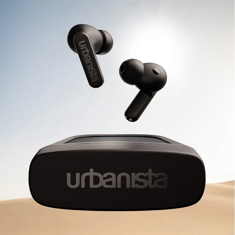 URBANISTA PHOENIX SOLAR POWERED EARPHONES MIDNIGHT BLACK
