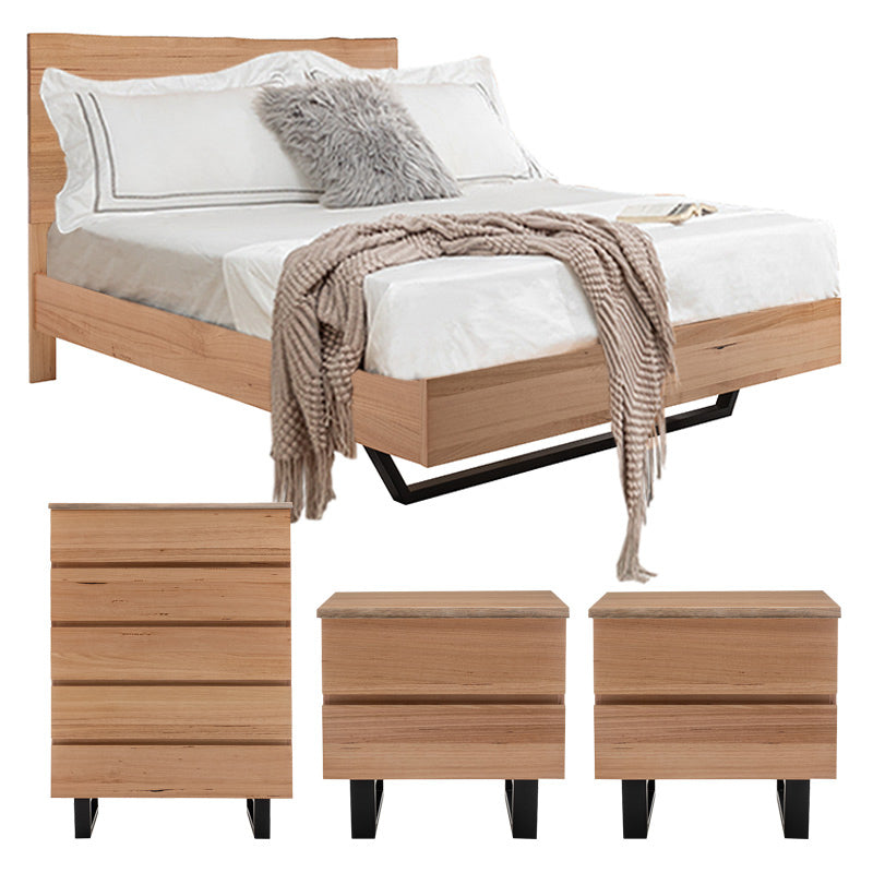 VALHALLA VALHALLA KING 4PCE MESSMATE TIMBER BEDROOM SET