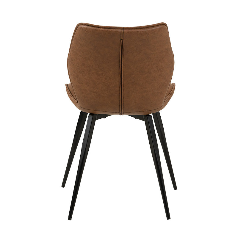 VIGGO VIGGO DINING CHAIR - TAN PU BLACK STITCHING