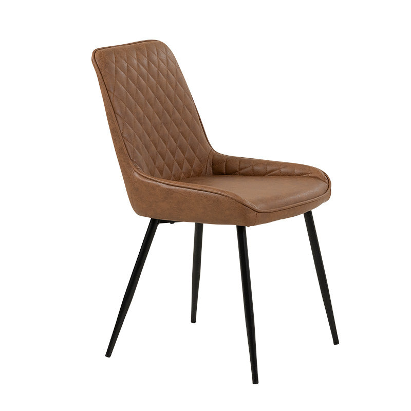 VIKTOR VIKTOR DINING CHAIR - TAN PU MATCHED STITCHING