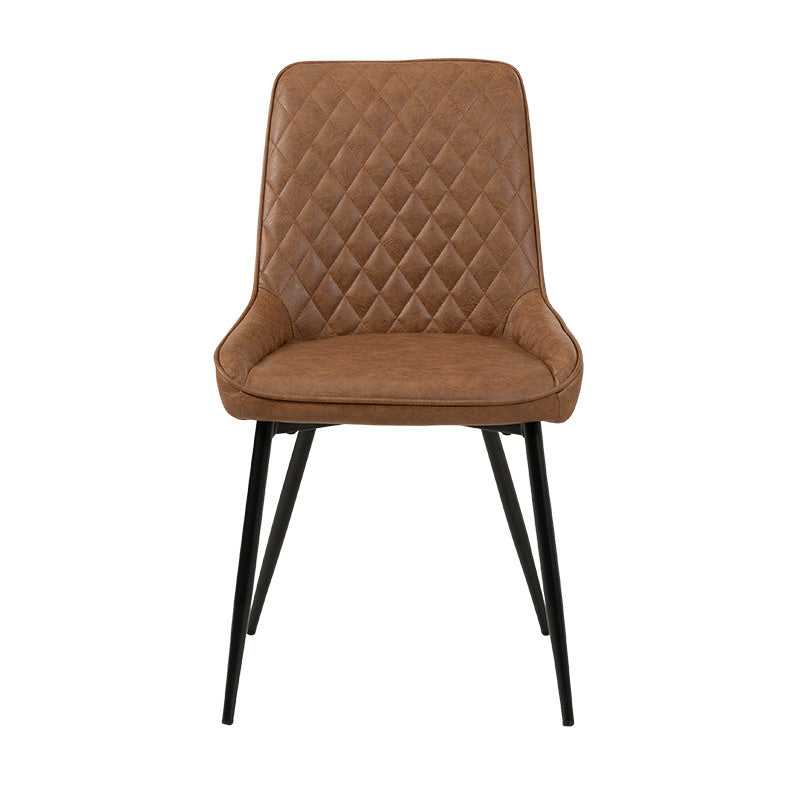 VIKTOR VIKTOR DINING CHAIR - TAN PU MATCHED STITCHING