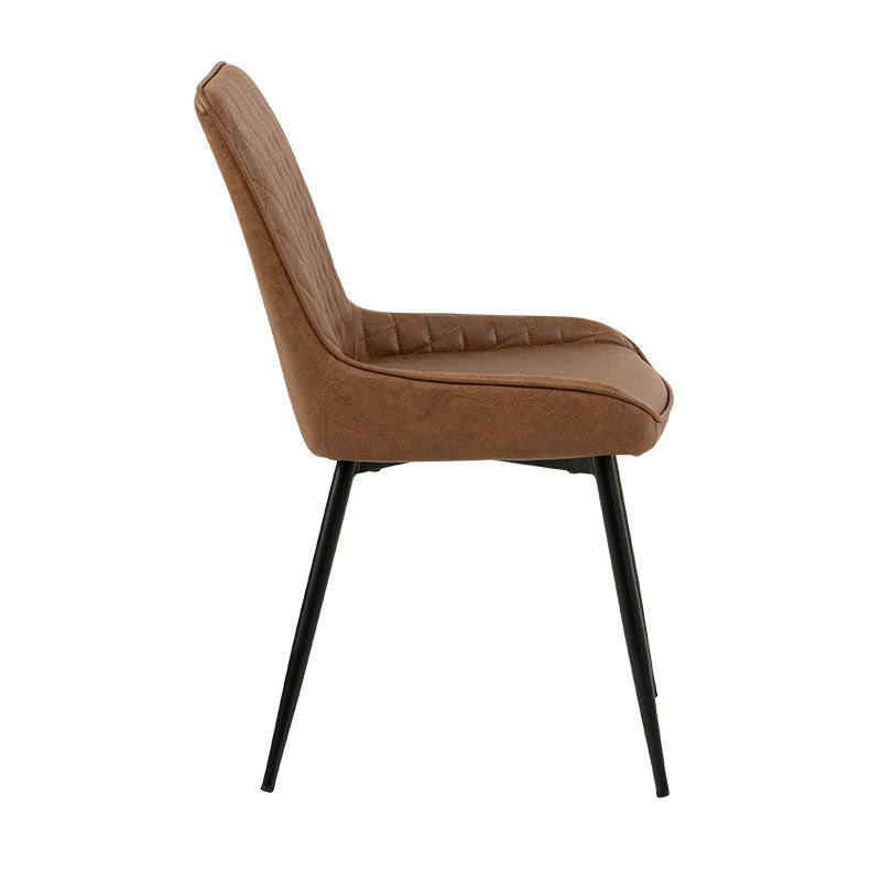 VIKTOR VIKTOR DINING CHAIR - TAN PU MATCHED STITCHING