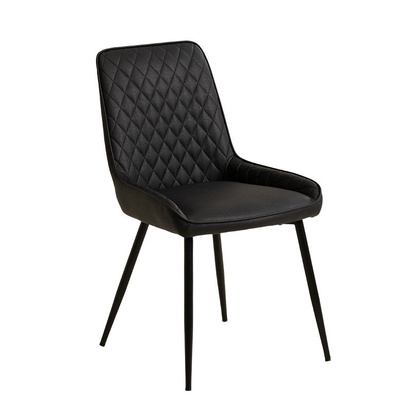 VIKTOR VIKTOR DINING CHAIR - BLACK PU MATCHED STITCHING