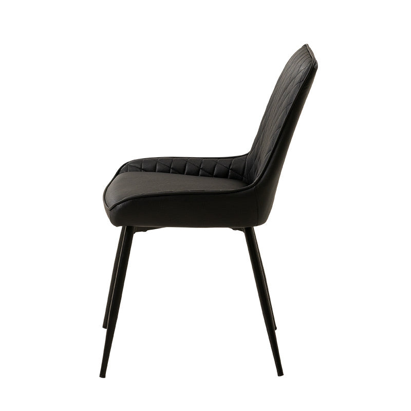 VIKTOR VIKTOR DINING CHAIR - BLACK PU MATCHED STITCHING