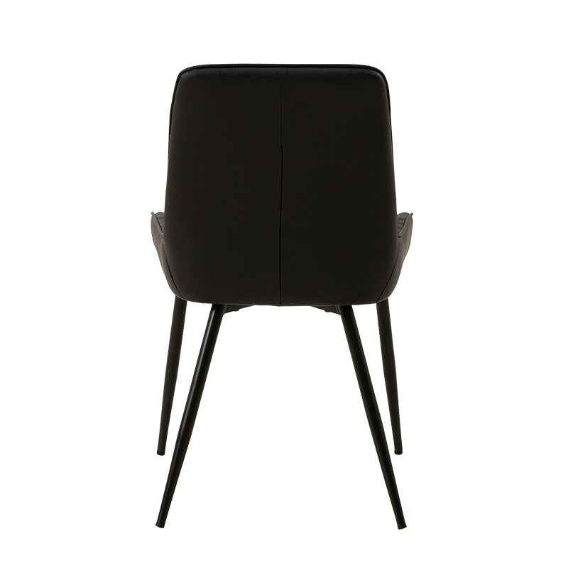 VIKTOR VIKTOR DINING CHAIR - BLACK PU MATCHED STITCHING