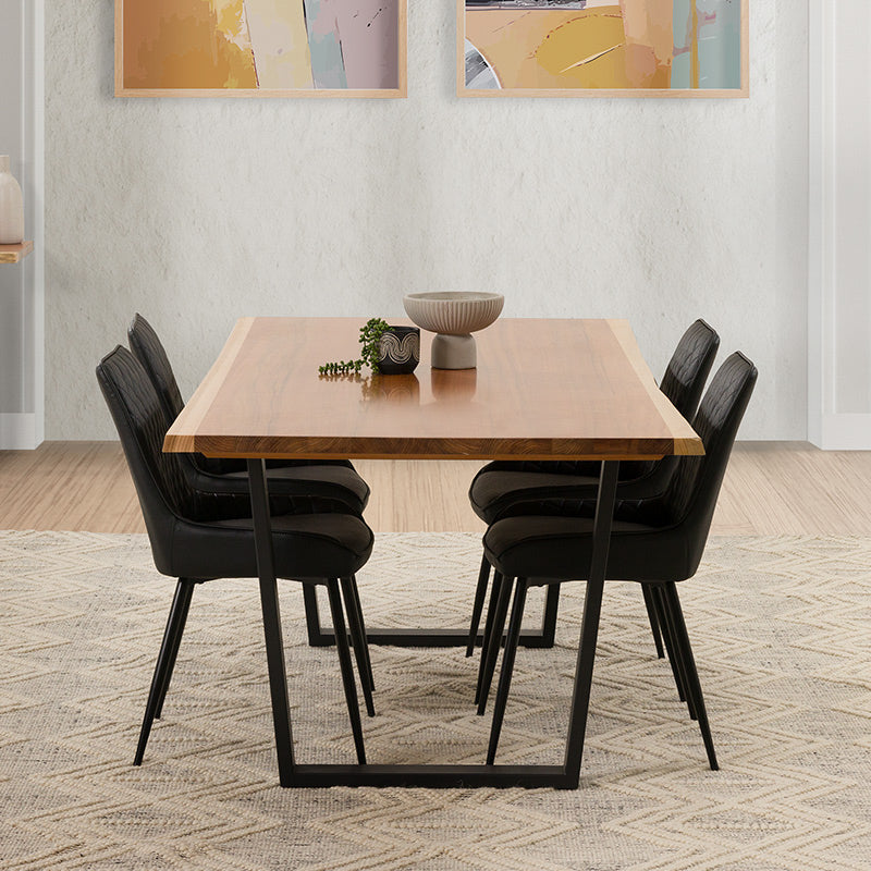 VIKTOR VIKTOR DINING CHAIR - BLACK PU MATCHED STITCHING