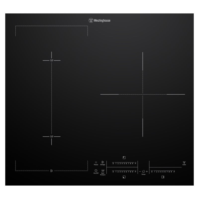 WESTINGHOUSE 3 ZONE INDUCTION COOKTOP - BOILPROTECT BRIDGE ZONE-HOB2HOOD 60CM