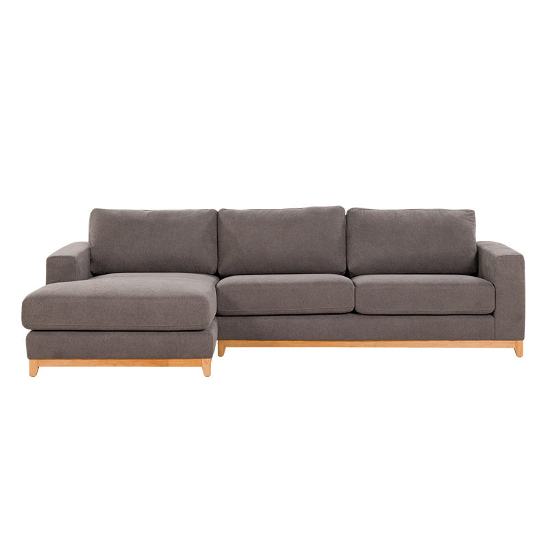 WILLOW WILLOW DARK GREY - FABRIC - 3S SEAT LOUNGE + LHF CHAISE