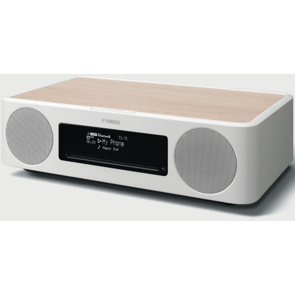 YAMAHA DAB+ DESKTOP AUDIO SYSTEM BLUTOOTH QI CHARGER BROWN