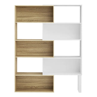 ACCORD ACCORD BOOKCASE - 1115-1490X298X1800H - LIGHT OAK/WHITE OAK