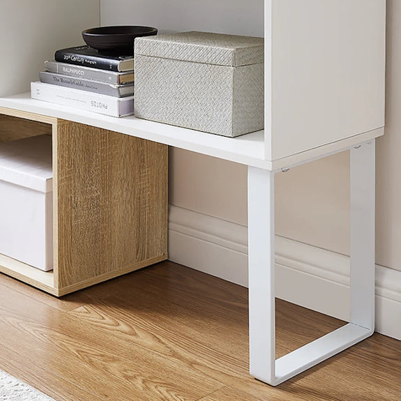 ACCORD ACCORD BOOKCASE - 1115-1490X298X1800H - LIGHT OAK/WHITE OAK