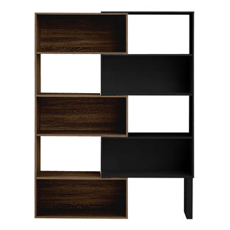 ACCORD ACCORD BOOKCASE - 1115-1490X298X1800H - DARK OAK/BLACK