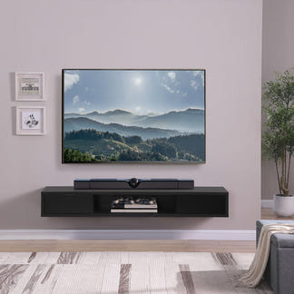 AIR AIR ENTERTAINMENT UNIT WALL MOUNT - 1800X390 - BLACK OAK