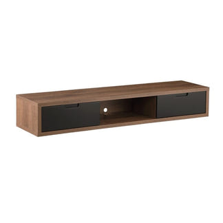 AIR AIR ENTERTAINMENT UNIT WALL MOUNT - 1500X390 - DARK OAK/BLK