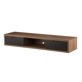 AIR AIR ENTERTAINMENT UNIT WALL MOUNT - 1500X390 - DARK OAK/BLK