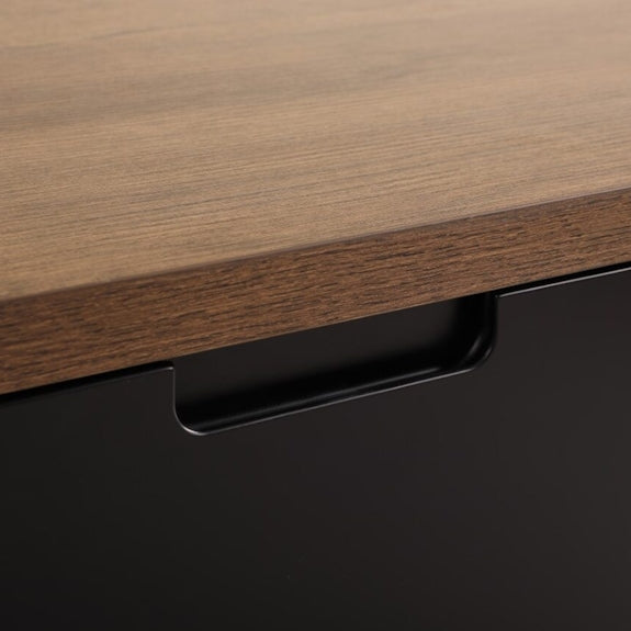 AIR AIR ENTERTAINMENT UNIT WALL MOUNT - 1500X390 - DARK OAK/BLK