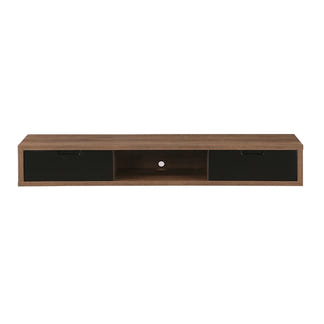 AIR AIR ENTERTAINMENT UNIT WALL MOUNT - 1500X390 - DARK OAK/BLK