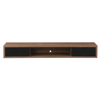 AIR AIR ENTERTAINMENT UNIT WALL MOUNT - 1800X390 - DARK OAK/BLK
