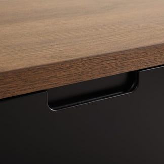 AIR AIR ENTERTAINMENT UNIT WALL MOUNT - 1800X390 - DARK OAK/BLK