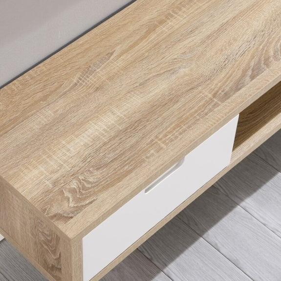 AIR AIR ENTERTAINMENT UNIT WALL MOUNT - 2000X390 - OAK/WHITE