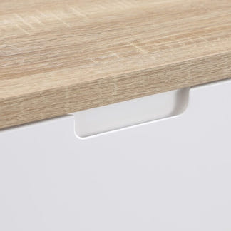AIR AIR ENTERTAINMENT UNIT WALL MOUNT - 2000X390 - OAK/WHITE