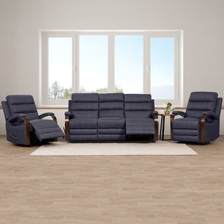 ALAMO ALAMO - NAVY FABRIC - 3 SEAT MANUAL RECLINER