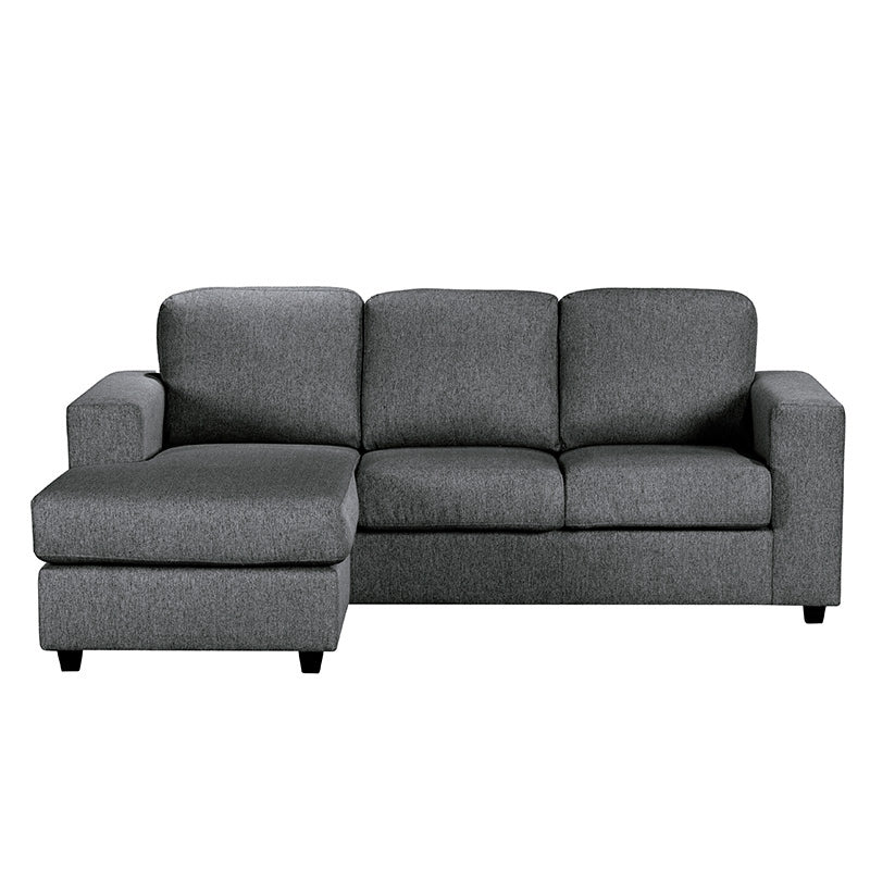 ALEX ALEX CHARCOAL - LINEN FABRIC - 3 SEAT SOFA REVERSIBLE CHAISE