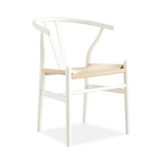 ARC ARC DINING CHAIR - WHITE/NATURAL