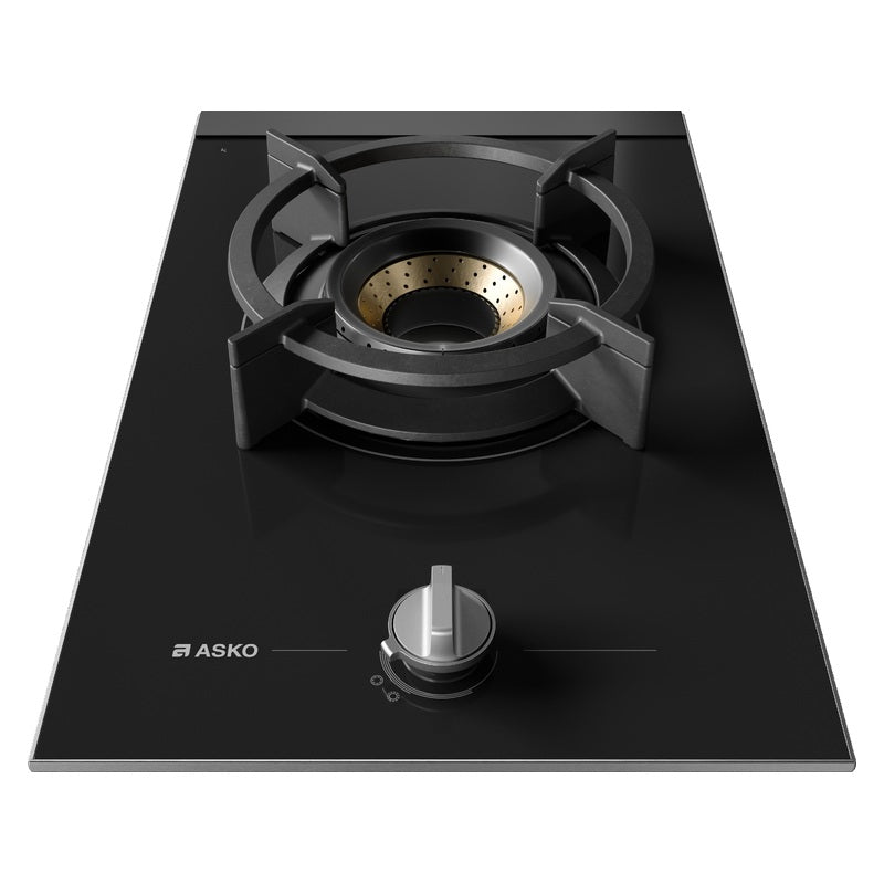 ASKO GAS HOB 1 BURNER VOLCANO BLACKGLASS 33cm