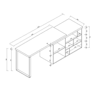 ASPIRE ASPIRE DESK - 1500X550 - LIGHT OAK/WHITE