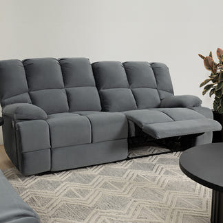 AUGUSTUS AUGUSTUS DARK GREY - FABRIC - 3 SEAT RECLINER