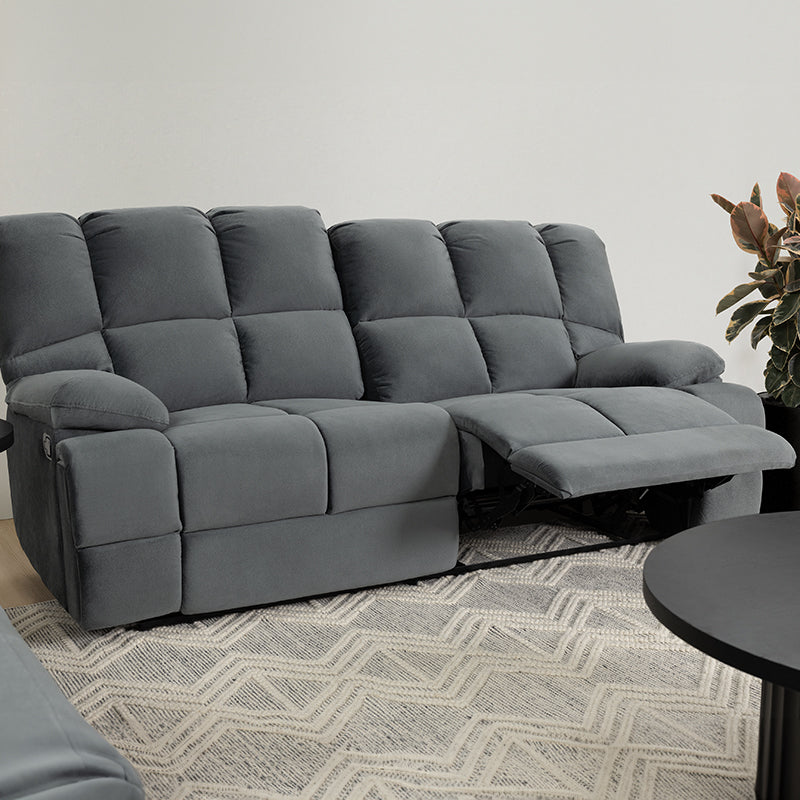 AUGUSTUS AUGUSTUS DARK GREY - FABRIC - 3 SEAT RECLINER