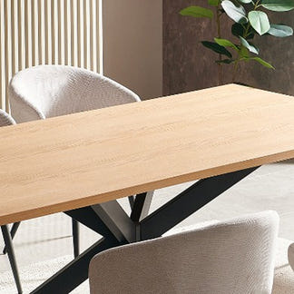 BARLOW BARLOW DINING TABLE - 2000X1000 - NATURAL/BLACK