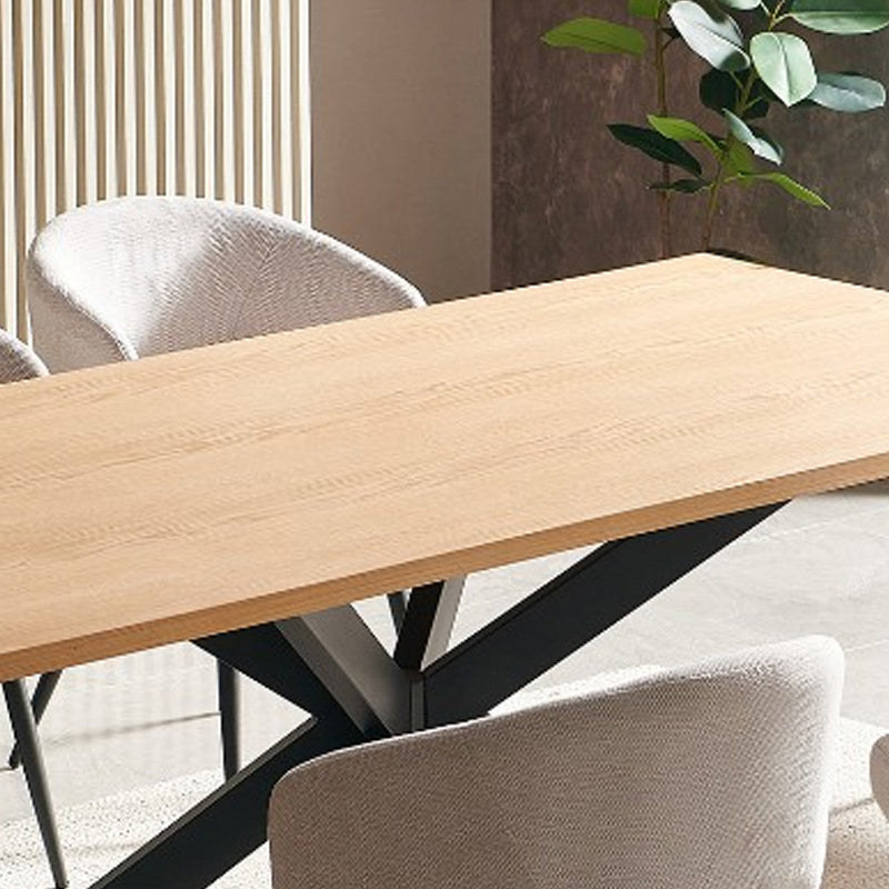 BARLOW BARLOW DINING TABLE - 2000X1000 - NATURAL/BLACK