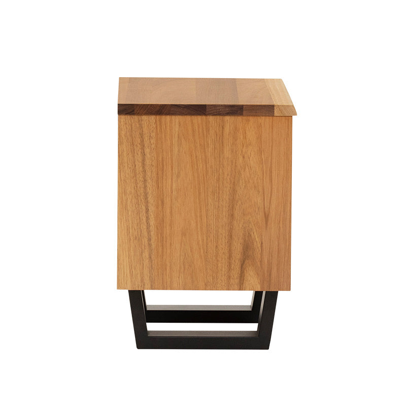 BAXTER BAXTER BEDSIDE TABLE - 2 DRAWER - BLACKWOOD