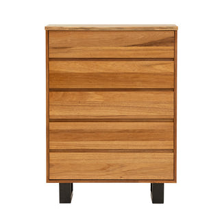 BAXTER BAXTER TALLBOY - 5 DRAWER - BLACKWOOD