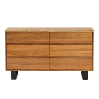 BAXTER BAXTER DRESSER - 6 DRAWER - BLACKWOOD