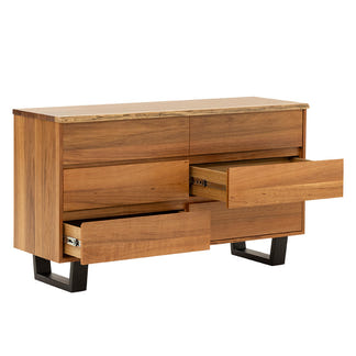 BAXTER BAXTER DRESSER - 6 DRAWER - BLACKWOOD