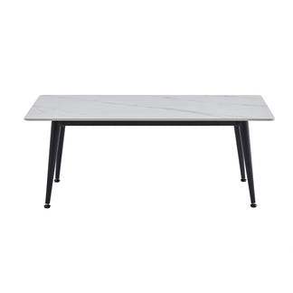 BENTLEY BENTLEY COFFEE TABLE - 1200X600 - BENTLEY WHITE/BLACK