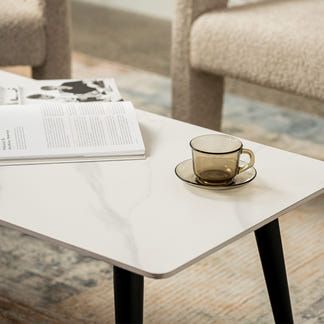 BENTLEY BENTLEY COFFEE TABLE - 1200X600 - BENTLEY WHITE/BLACK