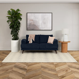 BIANCA BIANCA NAVY - FABRIC - 2 SEAT SOFA