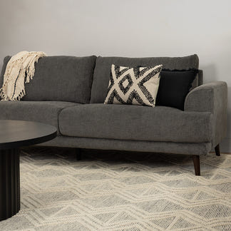 BIANCA BIANCA DARK GREY - FABRIC - 3 SEAT SOFA