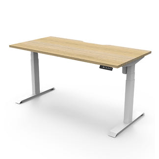 BOOST LIGHT BOOST LIGHT ADJUSTABLE DESK - 1500X750 - OAK/WHITE