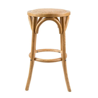Café Kitchen Bar Stool - Oak/Rattan