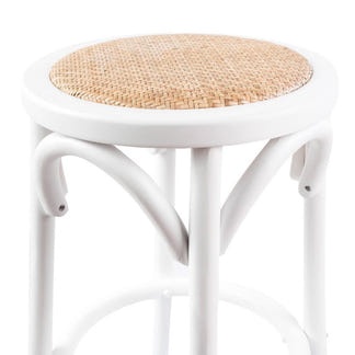 Café Kitchen Bar Stool - White/Rattan