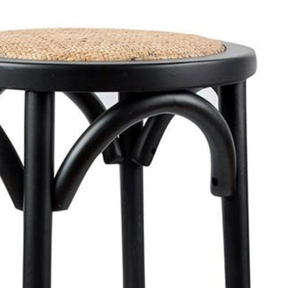 Café Kitchen Bar Stool - Black/Rattan