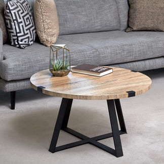 Capri Coffee Table - Timber/Black