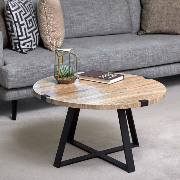 Capri Coffee Table - Timber/Black